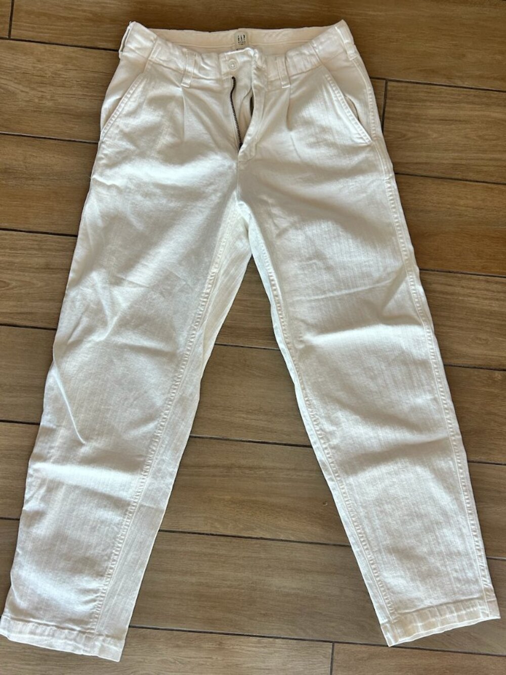 Gap x Doen white trousers, worn once